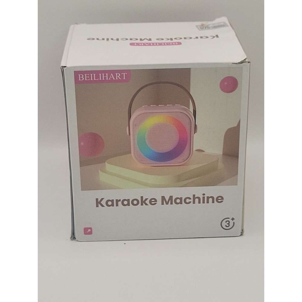 Beilihart‎ Mini Karaoke Machine with 2 Wireless Microphones for Kids Adults Blue